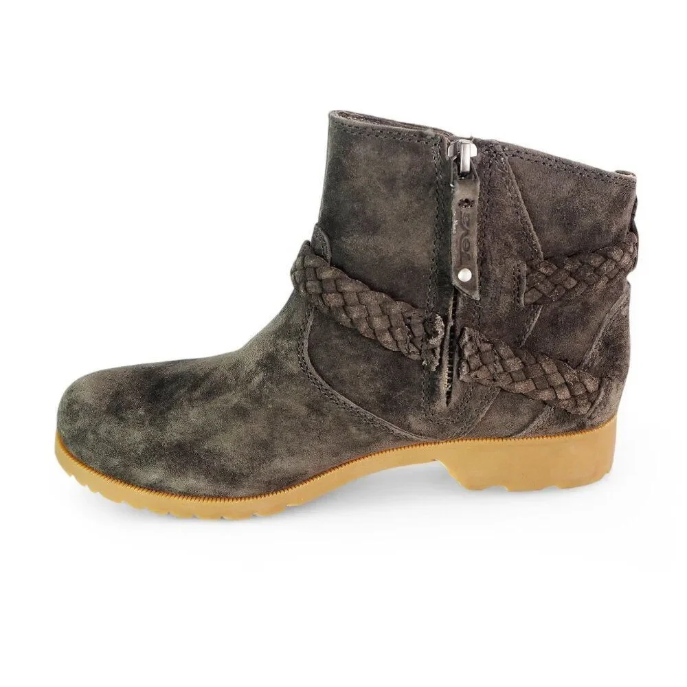 Teva Delavina Suede‎ Waterproof Ankle Boots Dark Brown 1008601 Women's 6.5